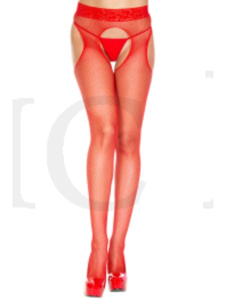 LACE WAIST FISHNET SEAMLESS PANTYHOSE
