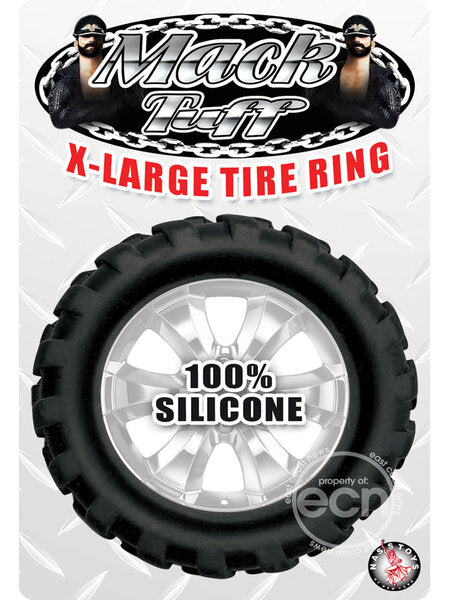 MACK TUFF LARGE TIRE SILICONE COCK RING - BLACK
