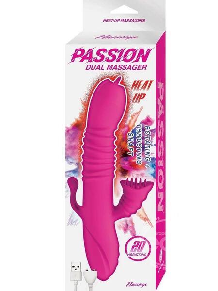 PASSION DUAL MASSAGER HEAT UP ROTATING , THRUSTING SHAFT