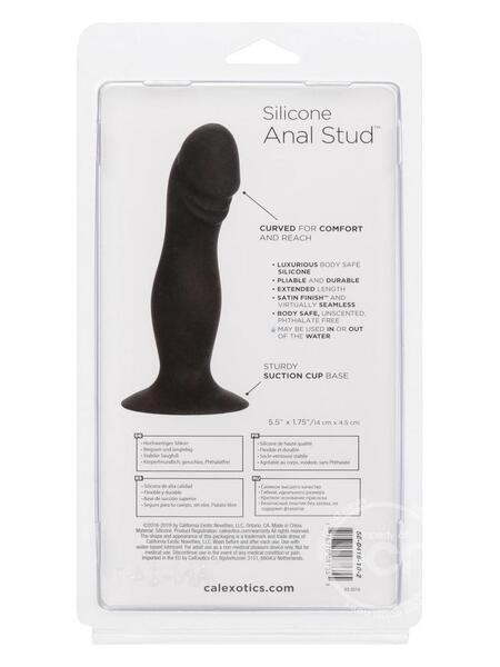 ANAL STUD SILICONE PROBE 5.5 IN - BLACK