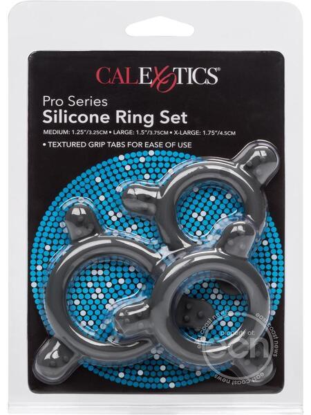 PRO SERIES SILICONE COCK RING SET ( 3 SET )