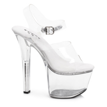 7" HEEL CLEAR BOTTOM SANDAL