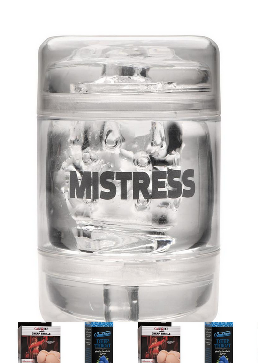 DOUBLE SHOT ASS & MOUTH STROKER - CLEAR