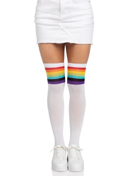 RAINBOW OPAQUE THIGH HIGHS