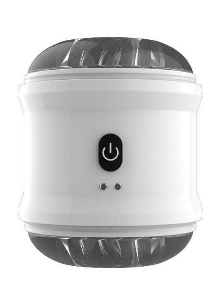 RECHARGEABLE DUAL END VIBRATING MASTURBATOR CUP - WHITE