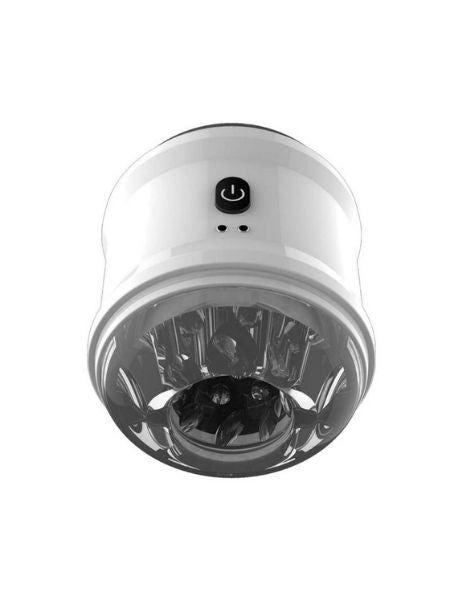 RECHARGEABLE DUAL END VIBRATING MASTURBATOR CUP - WHITE