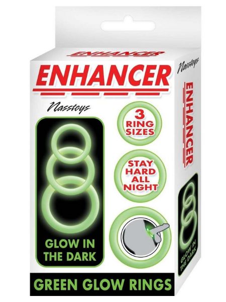 GLOW RING SILICONE COCKRING - GREEN