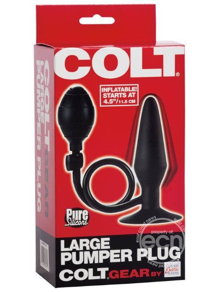 LARGE SILICONE PUMPER PLUG BUTT PLUG - BLACK
