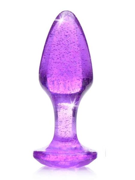 GLITTER GEM ANAL PLUG S/M/L - PURPLE