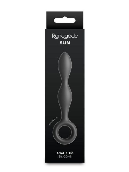 SLIM SILICONE ANAL PLUG - BLACK