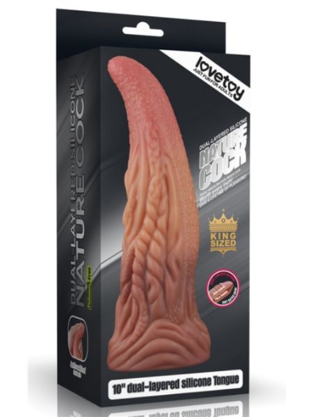DUAL LAYERED PLATINUM SILICONE TONGUE - 10 INCH