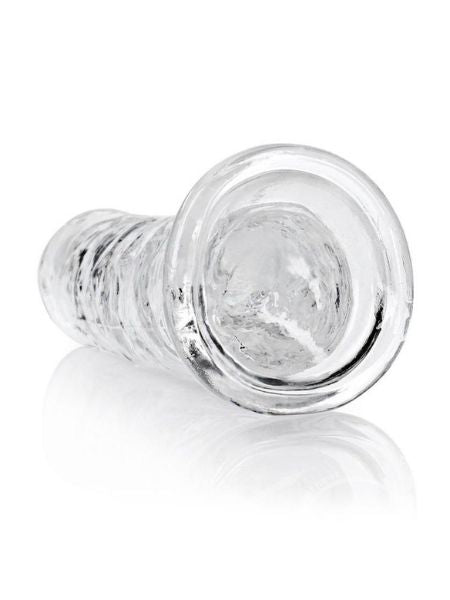 REALISTIC STRAIGHT DILDO WITHOUT BALLS - CLEAR