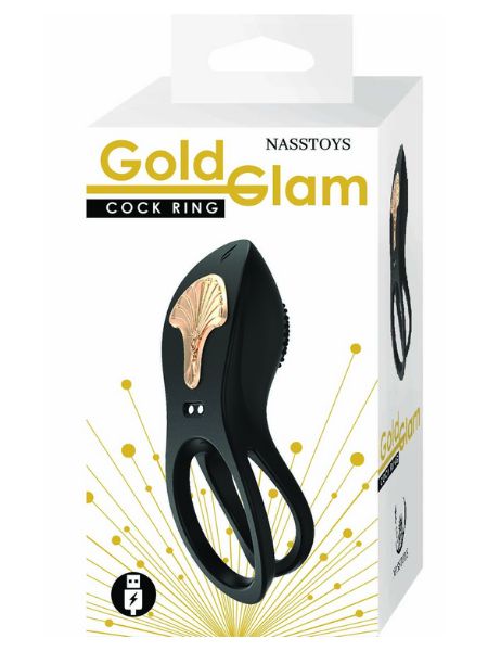 GOLD GLAM COCKRING-BLACK
