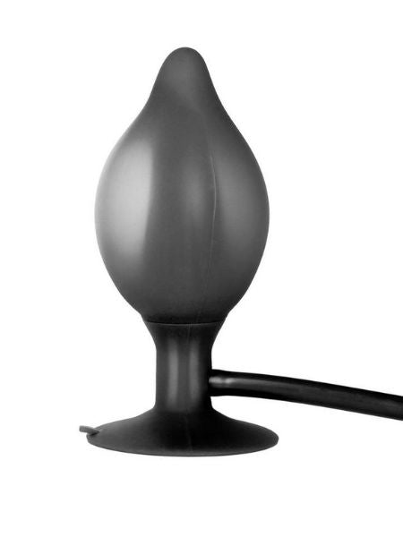 BOOTY PUMPER BUTT PLUG - SILICONE - MEDIUM - BLACK