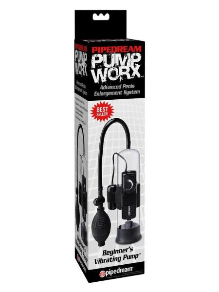 VIBRATING PUMP ADVANCED PENIS ENLARGEMENT SYSTEM - CLEAR/BLACK