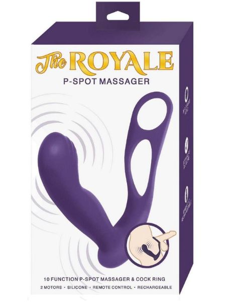 P-SPOT MASSAGER RECHARGEABLE SILICONE PROSTATE STIMULATOR - PURPLE