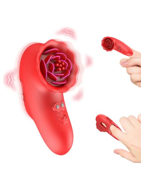 ROSE MINI FINGER DOUBLE MOTORS CLITORIS G SPOT VIBRATOR FOR WOMEN
