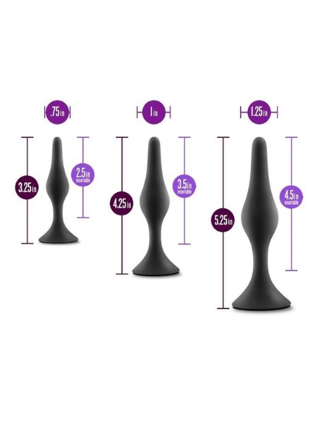 ANAL SILICONE BUTT PLUG - BLACK