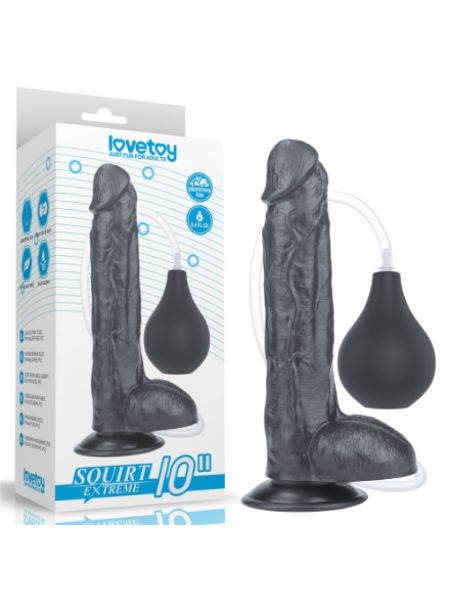 SQUIRT EXTREME DILDO 10 INCH - BLACK