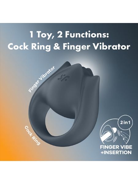 SATISFYER "PERFECT PAIR 2" SILICONE RECHARGEABLE FINGER VIBRATOR