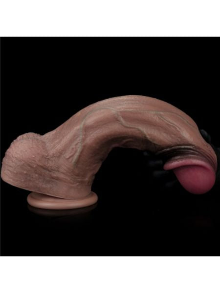 DUAL LAYERED SILICONE COCK XXL - 13 INCH