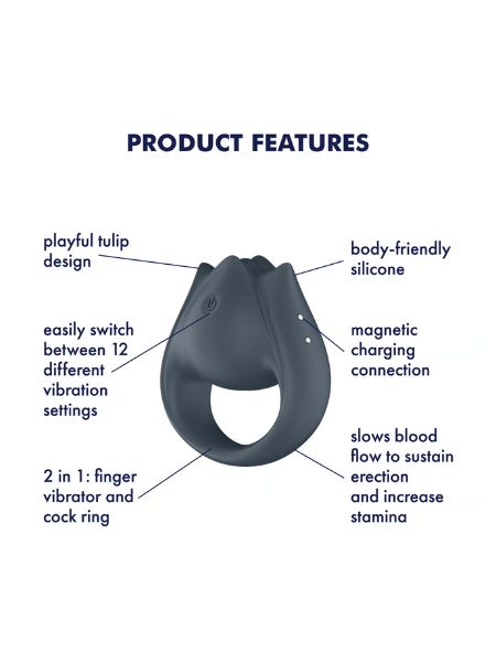 SATISFYER "PERFECT PAIR 2" SILICONE RECHARGEABLE FINGER VIBRATOR