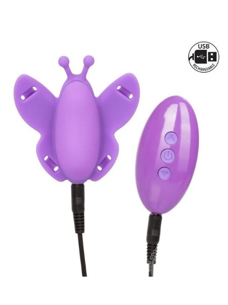 BUTTERFLY SILICONE REMOTE VENUS RECHARGEABLE WATERPROOF - PURPLE