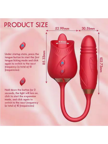 THE ROSE TOY CLIT LICKING TEASING WITH THRUSTING BULLET VIBRATOR