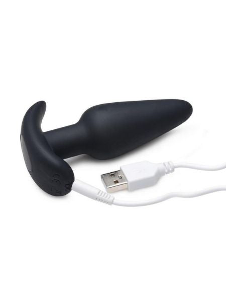 VIBRATING SILICONE RECHARGEABLE BUTT PLUG WITH REMOTE CONTROLL
