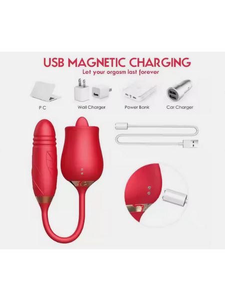 THE ROSE TOY CLIT LICKING TEASING WITH THRUSTING BULLET VIBRATOR