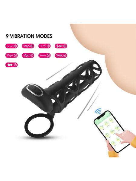 APP CONTROL DELAY EJACULATION VIBRATING COCK RING