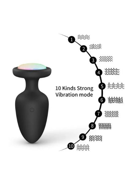 REMOTE CONTROL FLASHING LIGHT SILICONE ANAL PLUG