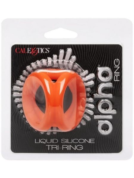 ALPHA LIQUID SILICONE TRI-RING - ORANGE