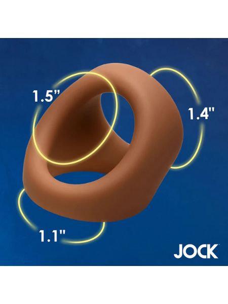 JOCK SILICONE COCK & BALL RING - MEDIUM