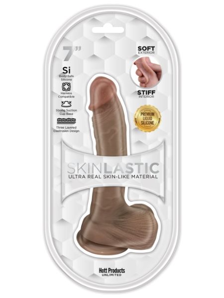 SKINSATIONS SLIDING SKIN DILDO 7" W/SUCTION