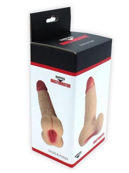 MASTURBATOR SILICONE DILDO WITH PUSSY - VANILLA