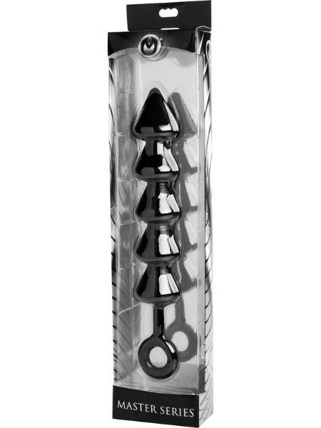 SPADES XL ANAL BEADS - BLACK