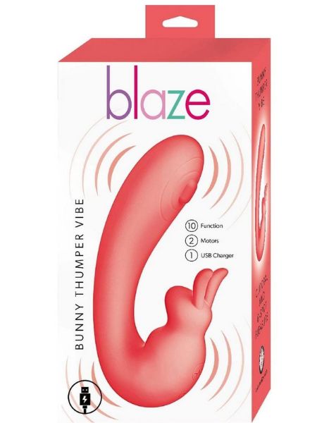 BUNNYBTHUMPER RECHARGEABLE SILICONE DUAL VIBRATOR