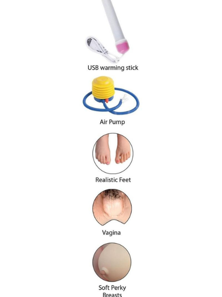 FRIENDS AMBER INFLATABLE LOVE DOLL WITH VIBRATING WATERPROOF - VANILLA