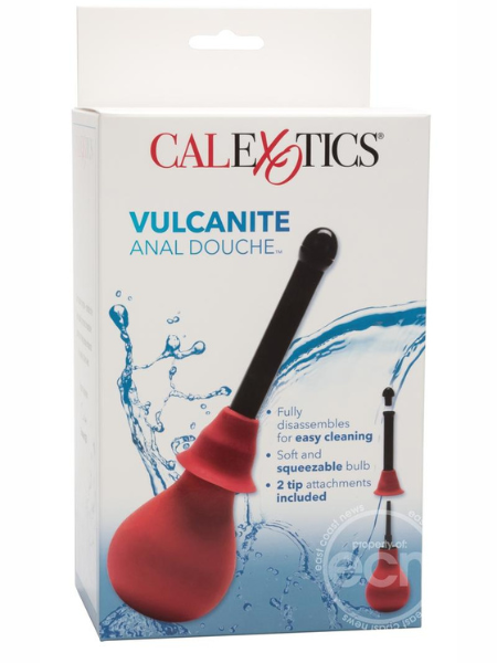 VULCANITE ANAL DOUCHE - RED AND BLACK