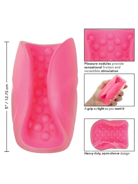 THE GRIPPER BEADED GRIP MASTURBATOR - PINK
