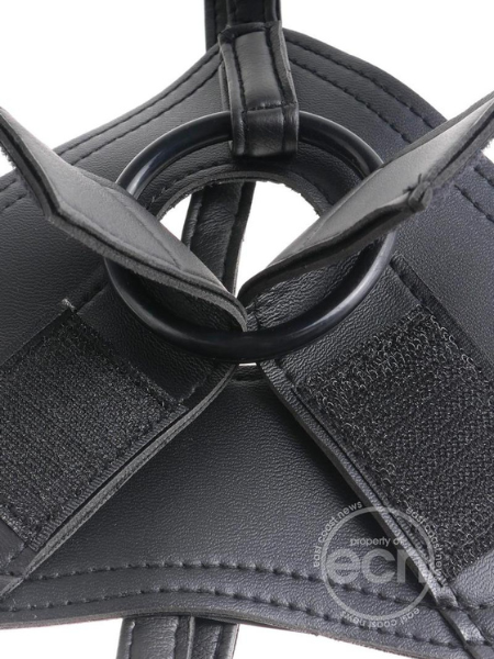 KING COCK STRAP ON HARNESS WITH DILDO 9IN - BLACK
