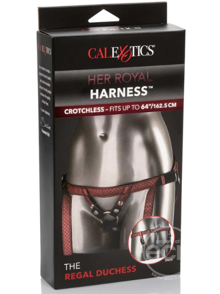 HER ROYAL HARNESS THE REGAL DUCHESS ADJUSTABLE HARNESS - RED