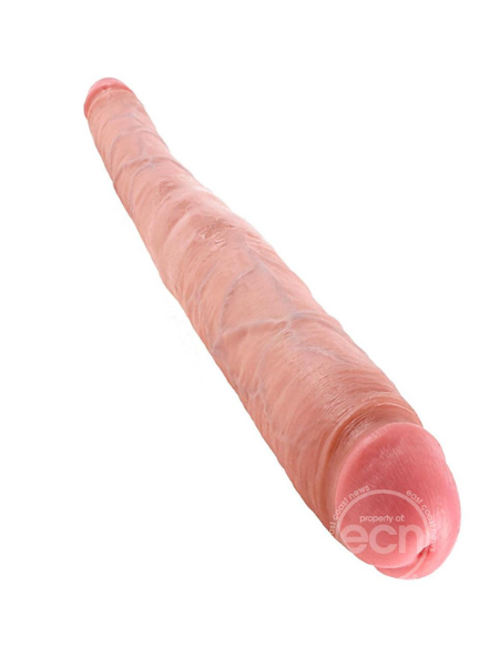 KING COCK TAPERED DOUBLE DILDO 16IN - VANILLA