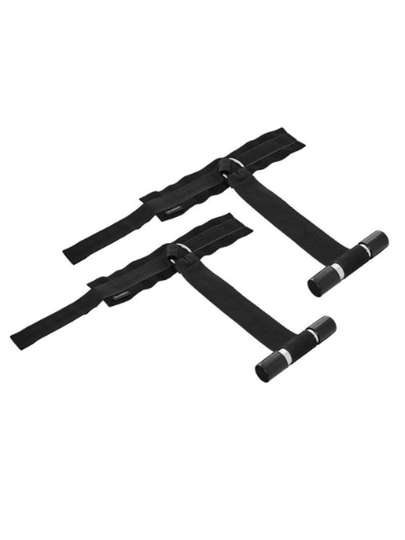 SPORTSHEETS DOOR JAM CUFFS - BLACK