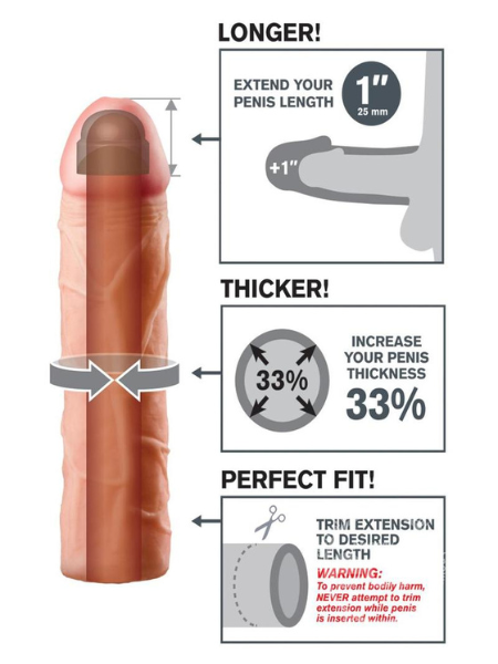 FANTASY X-TENSIONS PERFECT 1IN EXTENSION SLEEVE 7IN - VANILLA