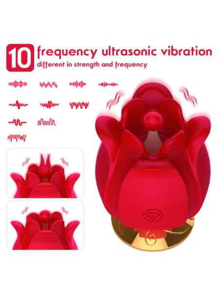 WOMAN FLOWER G POINT ROSE TWIRLING VIBRATOR