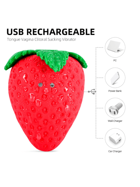 STRAWBERRY SUCKING VIBRATOR FOR WOMEN