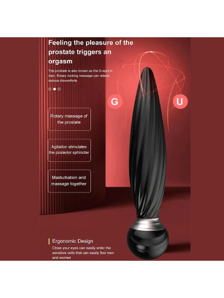 ROTATE ANAL PLUG FOR MEN PROSTATE MASSAGER, WOMEN VAGINA STIMULATOR REMOTE CONTROL