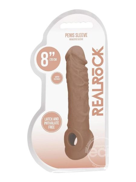 REALROCK REALISTIC PENIS SLEEVE 8 IN